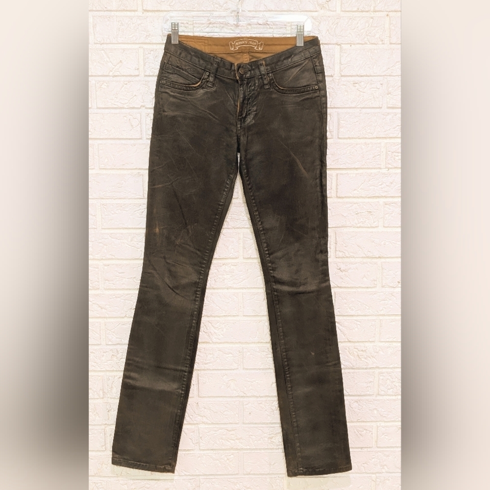Robin's Jeans Brown Distressed Marilyn Sz 27 Indie Aged Edgy Pants Grunge Punk